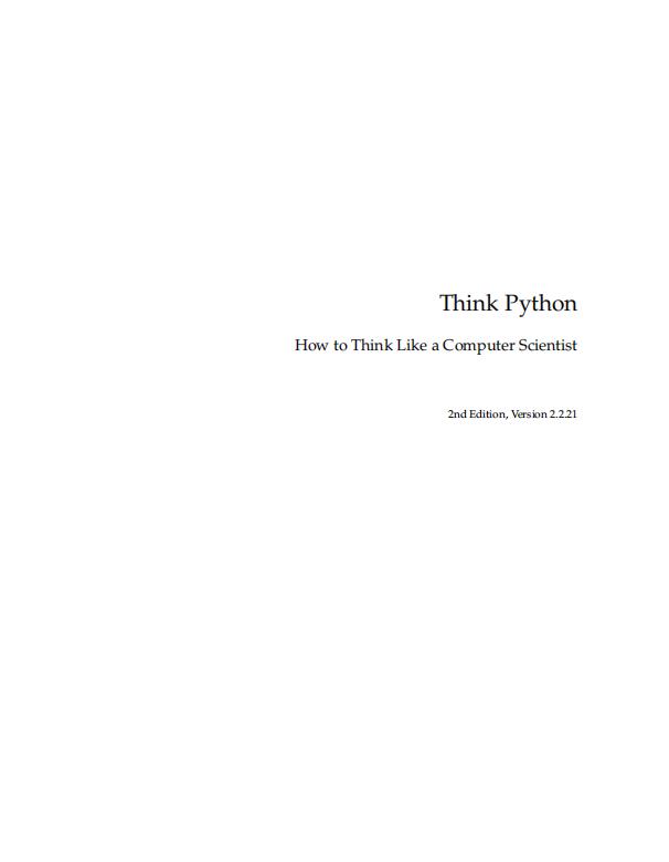 think python 第二版 PDF 下载 图1