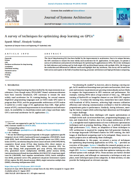 深度学习面向GPU架构的深度神经网络训练与推理优化技术综述:单机与分布式系统下的性能加速方法研究 PDF 下载 图1